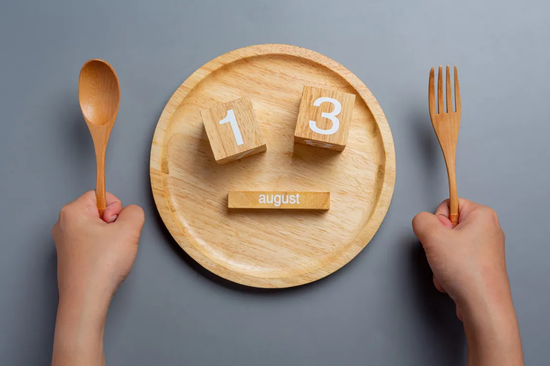 A calendar with certain days marked for fasting, symbolizing a weekly fasting schedule.